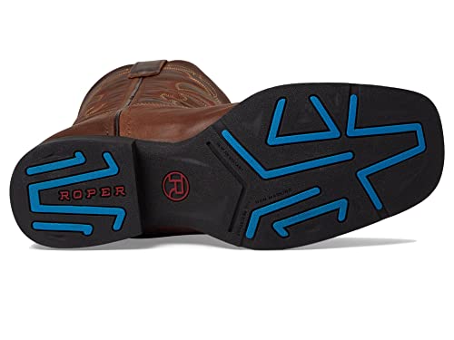 Image of ROPER Mens Monterey Embroidered Square Toe Pull On Casual Boots Mid Calf