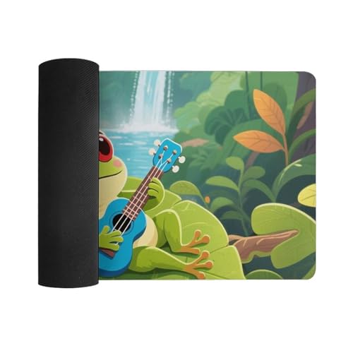 Tapis de souris pour clavier d'ordinateur avec surface lisse grenouille