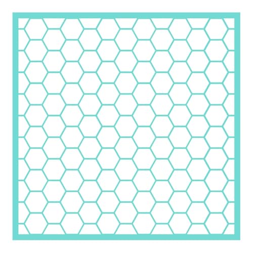MANGOUSONG Screen Printing Kit,25.3x25.3cm Hexagon Silk Screen Stencils Reusable Silkscreen Print Kit for Printing Handbag Decoration Template ?Seal Tool