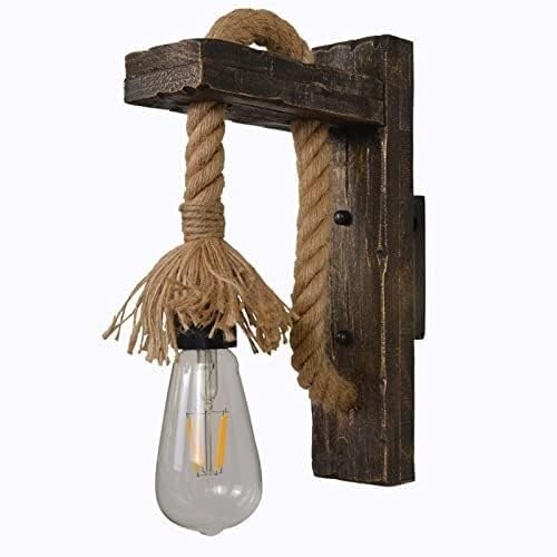 Luminaire decoratif industriel de haute qualite en corde de chanvre