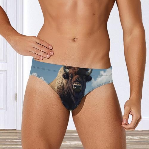 Bison and Deers Novelty Men's Brief Swimwear Pants Swimming Trunks Beach Shorts Underwear4