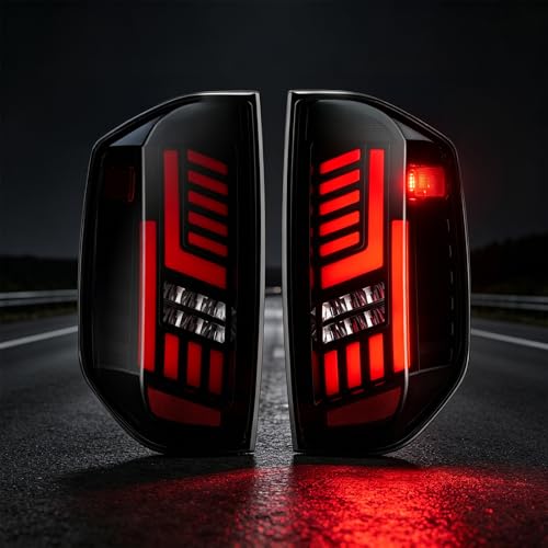 OKSIWA Sequential LED Tail Lights for 20142021 Toyota Tundra Animated Startup Dynamic Turn Signal Smoked Lens Rear Lights Full LED Brake & Reverse Weatherproof Plug and Play