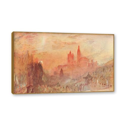 Reproduction d'art sur toile vintage grand format 60x96cm style classique