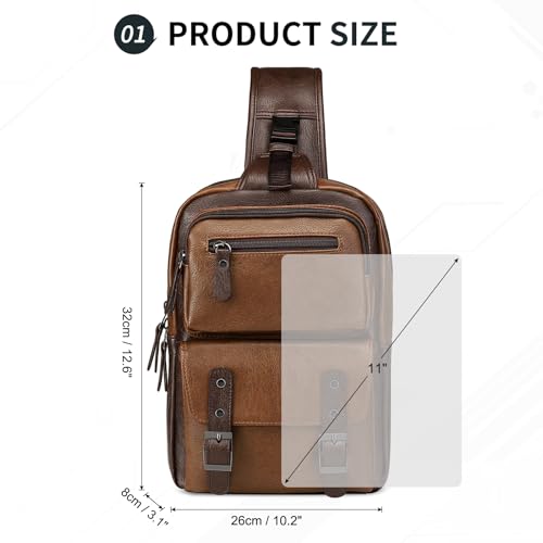 Image of Convertible Sling Bag Crossbody Backpack, Bags with Headphone Jack Shoulder Bag