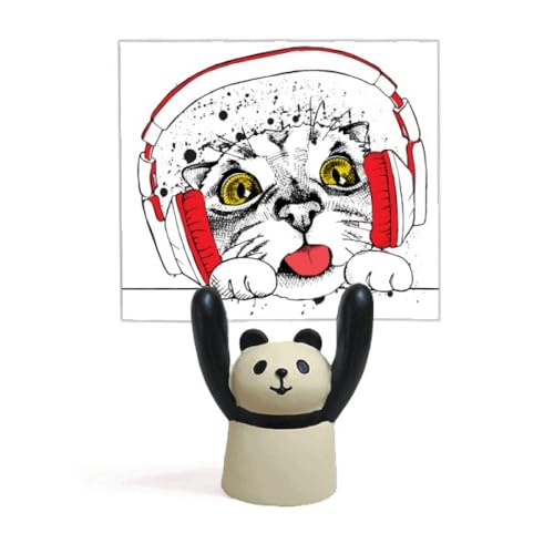 Support pour casque haut de gamme finition rouge et chat blanc sculpté