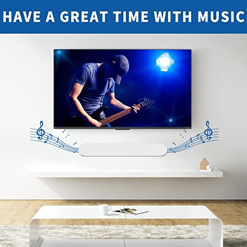 Image of Soundbar Mount for Sonos Ray Wall Mount, Floating Soundbar Mounting Bracket for Sonos Ray Sound Bar Brackets for Mounting Under TV (White)