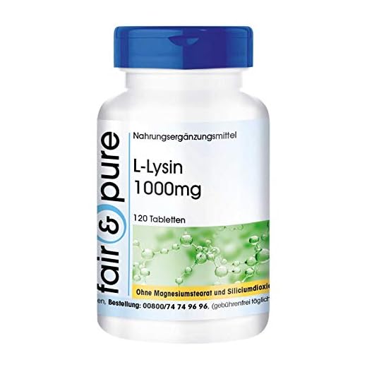 L-Lysin Tabletter - 1000mg - Högdoserat - Vegan - 120 tabletter