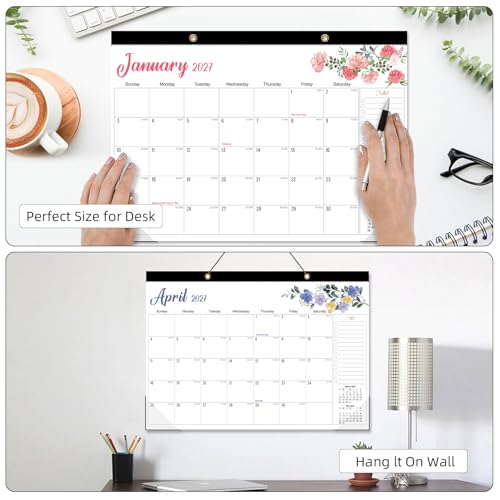 Image of Tcamp Desk Calendar 2026-2027, Jul 2026-Dec 2027, 18-Month, 17 inch x 12 inch Large