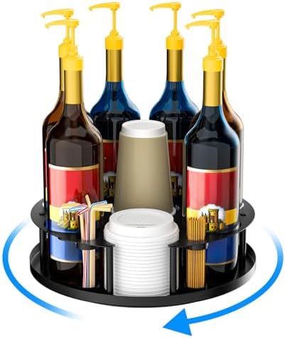 Amazon.com: Rotating Syrup Organizer for Countertop, 7 Bottle Rack ...
