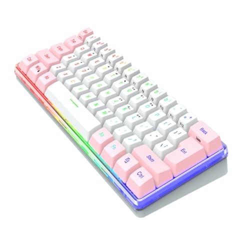 Clavier mécanique gaming compact 61 touches RGB en ABS avec interface USB pour PC