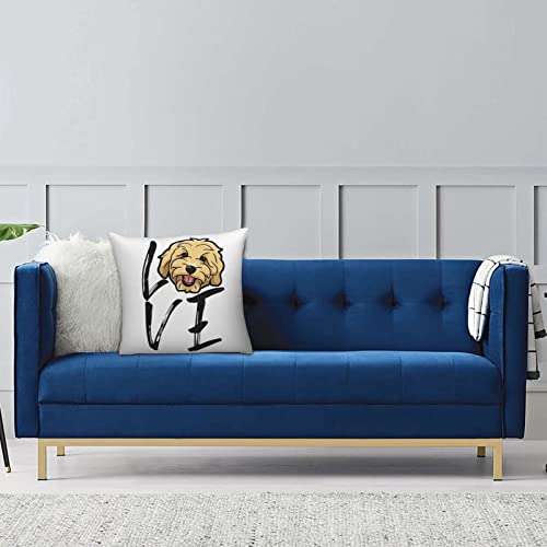 Limhibu Goldendoodle Throw Pillow Covers 18X18 Inch Farmhouse Home Room Decor For Bedroom Living Room Sofa Car Cushion Pillow Case Love Doodle Dog, Cbghh6534 #TOP6
