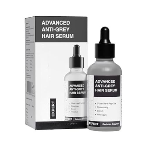 Advanced Anti-Grey Hair Serum, Snowflake Peptide, Rosemary, Biotin, Hibiscus
