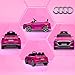 Qaba Audi Q8 e-tron Sportback Licensed 12V Kids Ride on Car, Battery Powered Kids Electric Car with Remote Control, 4 Spring Suspension Wheels, Soft Start, LED Headlights, Music Horn, Pink