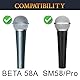 SOULWIT 4 Stück Mikrofon Pop Filter für Shure SM58/SM58 Pro/BETA 58A, Schutz Mikrofon Schaum Abdecken Windschutz