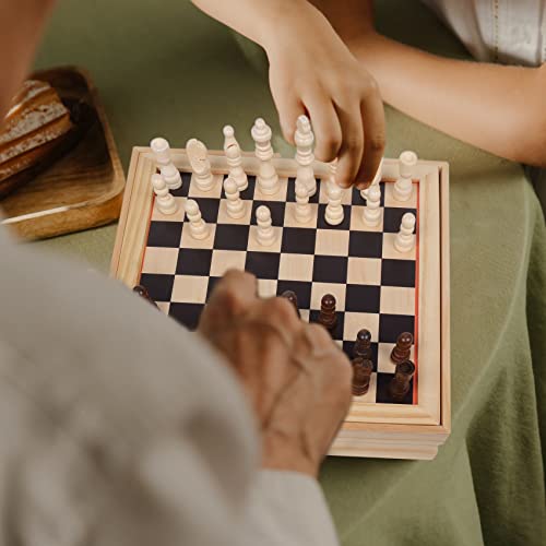 Offelec TH0019 Premium Wood Board Game Set - 9 Classics In 1 Include Chess, Checkers, Backgammon, Ludo thumb #5