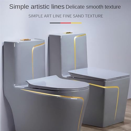 Inodoro sifónico super, inodoro de una pieza con descarga dual y silenciosa, innovador inodoro de cerámica para baño en casa y hotel, A-695x750x370mm miniatura 3