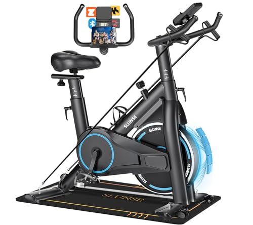 Heimtrainer Fahrrad, SLUNSE Leises Hometrainer Ergometer mit APP...