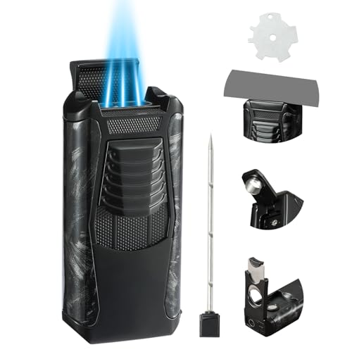 Encendedor Mechero Jet Flame Butano 3 Llamas Multiusos miniatura 1