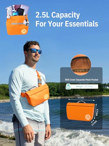 Image of niphean IPX7 Waterproof Fanny Pack, Magnetic One-Hand Closure Dry Bag
