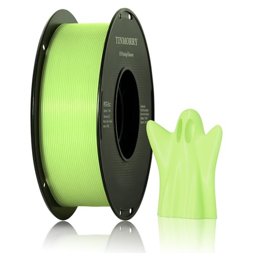 Image of TINMORRY Glow PETG Filament 1.75, Rapid PETG 3D Printer Filament, Compatible with Bambu FDM 3D Printer, 1 KG 1 Spool, Glow Yellow Green