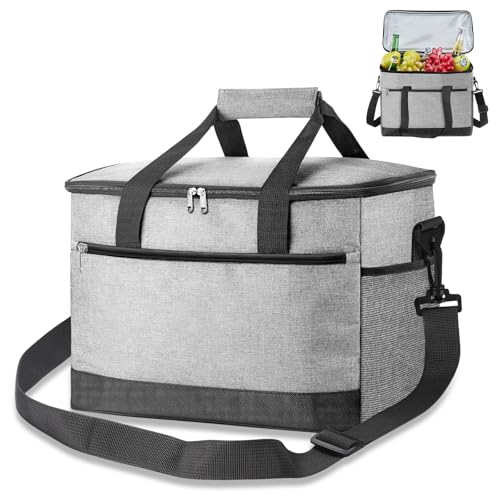 Beautyshow Kühltasche, 30L Groß Picknicktasche, Lunchtasche, Isoliertasche Faltbar, auslaufsicher & wasserdicht Thermota...