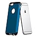 LUVVITT [Ultra Armor Shock Absorbing Case Best Heavy Duty Dual Layer Tough Cover for Phone 6 / Phone 6s - Black/Metallic Blue