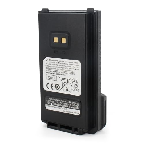 Afadorable 1PC SBR-26Li SBR26Li Li-ion Battery Pack 7.4V 2600mAh Replacement for Yaesu Radio FT65R FT-65R FT65 FT-65 FT25R FT-25R FT25 FT-25 FTA-250 FTA-250L