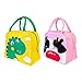 Hemoton 2PCS Dla Dzieci Torba Lunch Izolowana Pudełko Lunch Zwierzęta Drukowane Lunch Torba Lunch Organizator Chłodne Torby Bento Szkolne Pojemnik Lunch Do Pracy Dla