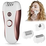 Epilator for Women - 4 in 1Face Epilator for Women with LED Light - Smooth Glide Facial Hair Remover for Face/Chin/Body/Bikini Area/Legs/Arm Portable Hair Shaver Trimmer Removal - Electric Foot File - Image 9