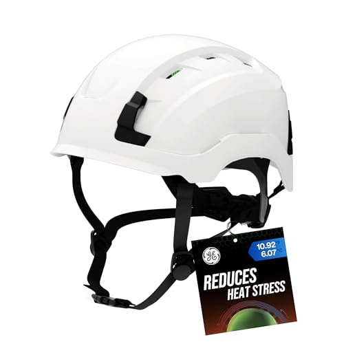 GE Safety Helmet, Impact Absorbing Tech, Adjustable Ratchet, ANSI Type