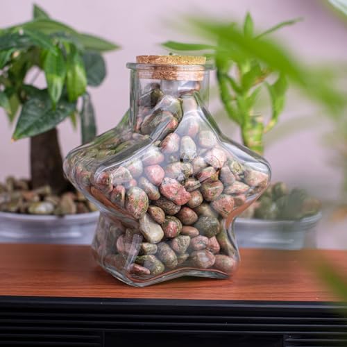 Image of Polished Unakite Crystal Set, 0.4 inch, 128 Pcs - Handpicked Tumbled Stones and Crystals Bulk for Healing, Reiki, Meditation, Witchcraft and Home Decor