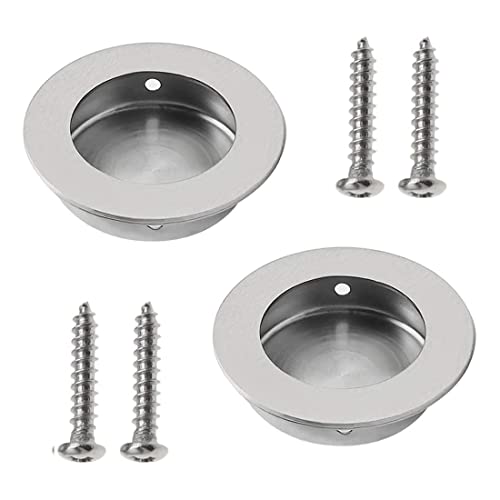 2pcs Tiradores acero inoxidable cepillado puerta corredera mango oculto Tiradores Puertas Correderas...