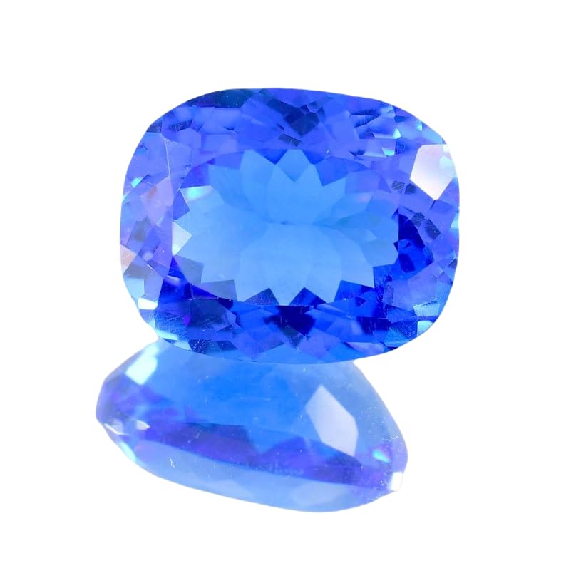 Tanzanite naturelle coussin 18x15mm pour bague pendentif et collier DIY
