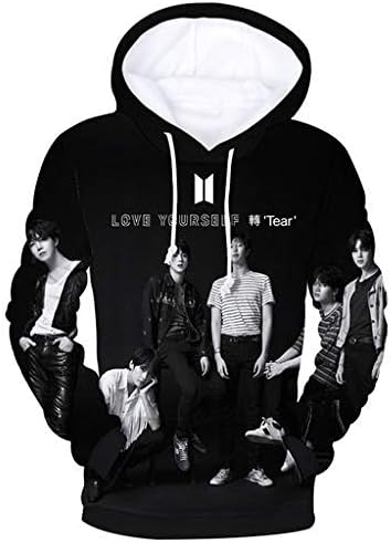 Amazon Co Jp Saitrewed Btsグッズ防弾少年団服パーカー自分を愛するには韓国ファッション着用通気韓流ヒップホップがkpop衣装スウェット日常服カレッジ风カップル男女兼用アイドル応援服かわいい韓国スター長袖写真印刷ブラックグレーハンサムbk Lティア轉 服
