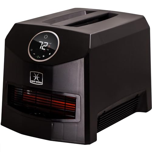 Heat Storm HS-1500-IMO Portable Infrared Heater, 10 lbs, Mojave Black