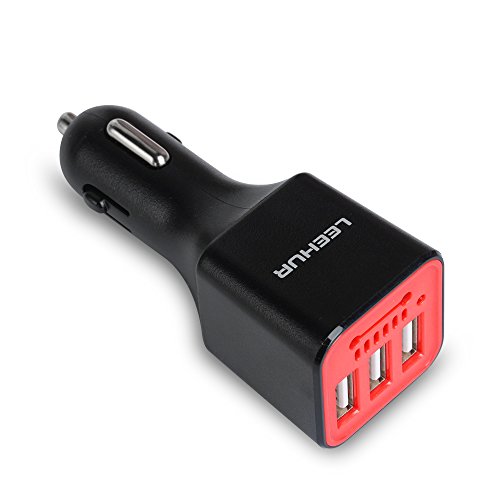 Leehur, caricabatterie per auto con 3 porte USB