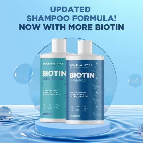 Volumizing Biotin Shampoo And Conditioner Set - Sulfate Free Shampoo And Conditioner For Dry Damaged Hair And Scalp Care - Volumizing Shampoo For Thinning Hair With Jojoba And Argan Oil For Hair Care #TOP3