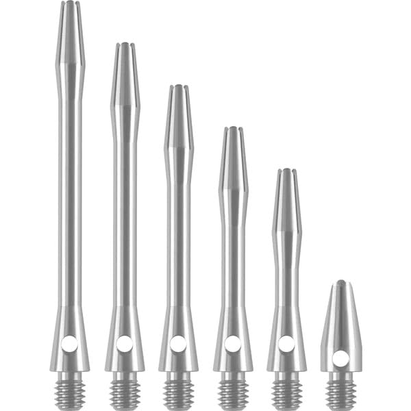 DESIGNA DARTS Personalised Aluminium Shafts | Custom Metal Dart Stems | 1 Set of 3 Stems, Extra Short 29mm, Silver (S0751)