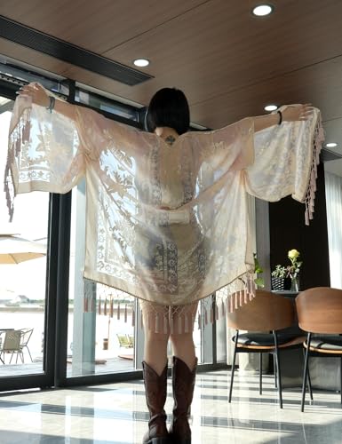 Image of MJ SERECA Women's Casual Long Velvet Kimono