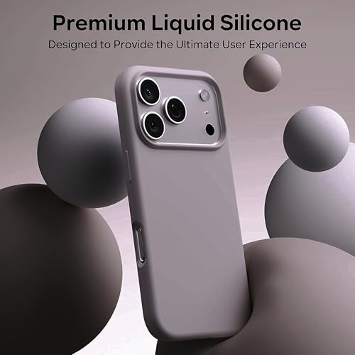 Image of Silicone Case for iPhone 17 Pro Max 6.9-Inch, Silky-Soft Touch Full-Body Protective Phone Case, Shockproof Back Cover for iPhone 17 Pro Max (Clay)