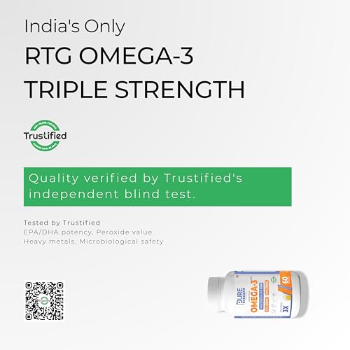 Image of Omega 3 Fish Oil Capsules | Triple 3X Strength 450mg EPA & 300mg DHA | Re-Esterified Triglyceride (rTG) Form | Vitamin D3 K2-MK7 & Vitamin E | Lemon Flavour | Burpless | Pack of 2 | 120 Softgels