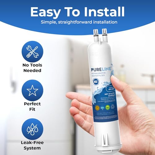 Pureline Replacement for Everydrop® Filter 3, EDR3RXD1, 4396710, 4396841 Water Filter, Kenmore® 46-9083, 46-9030 Refrigerator Water Filter (3 Pack)