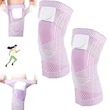 Vlrbfl Converselyt 膝圧縮スリーブ 膝ブレース、逆圧縮膝スリーブ、コンバース ライトニーコンプレッション、調節可能な膝ブレース、膝ブレース 男女兼用 (パープル、XXL)