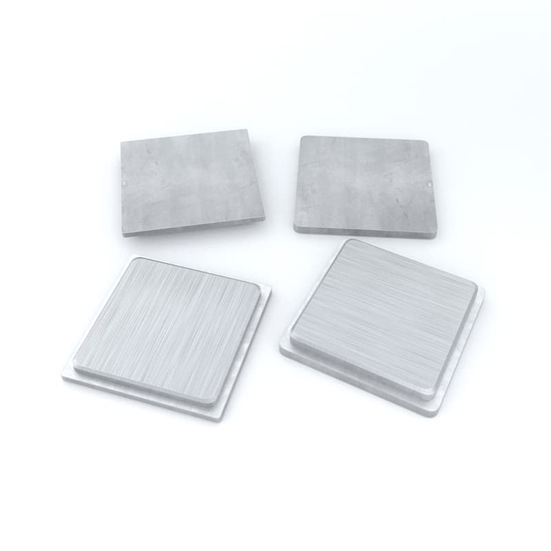 4 Pack 2x2 Inch Aluminum Radius Edge Square End Caps for Square Tubing with Wall Thickness 0.125"- Easy Install Plug Metal Fence Posts, Metal Pipe, Aluminum Tubes, Hand Rail Ends