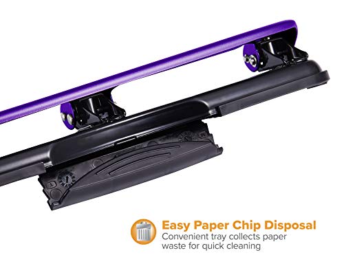 Image of Bostitch Office EZ Squeeze Reduced Effort 3-Hole Punch,12 Sheets,Purple,(Pack of 4)