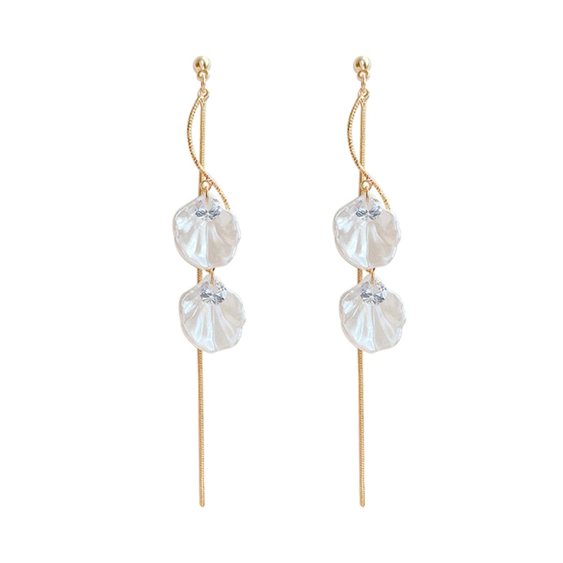 Yellow Chimes Earrings For Women Gold Tone Crystal Hanging Drop Twisted Long Chain Tassel Dangler Earrings For Women and Girls (B0B8DHJH7J) Amazon Price History, Amazon Price Tracker