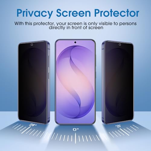 Image of amFilm Auto-Alignment OneTouch for Samsung Galaxy S26 Ultra 6.9'' Privacy Screen Protector + Camera Lens Protector, Tempered Glass, 30 seconds Installation, Bubble Free, Privacy Protection 2+2 Pack