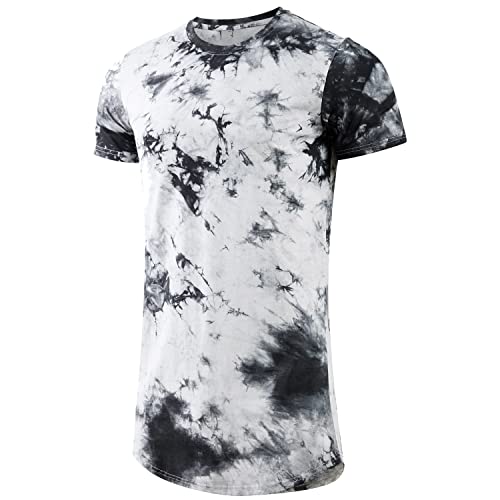 LETAOTAO Mens Tall T Shirts Tie Dye Shirts for Men Extra Long Tshirts Longline Hipster Print Tee for Tall Men2