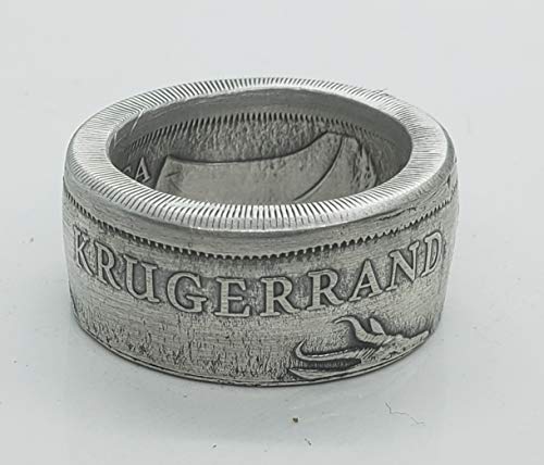 South African .999 Silver Krugerrand coin ring