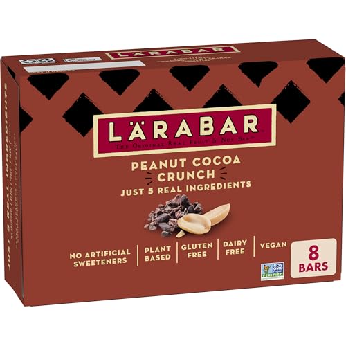 Larabar Peanut Cocoa Crunch Bars, Vegan and Gluten Free Snacks, 8 Ct, 12.8 oz